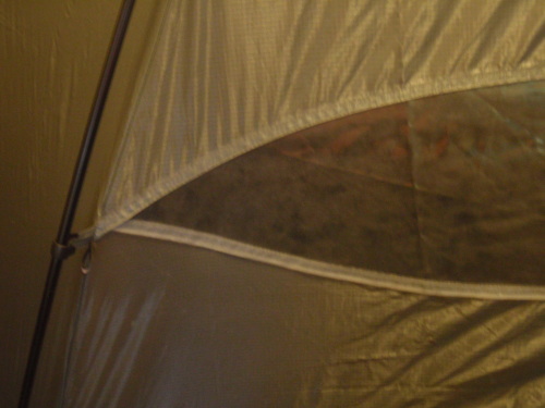 A view into the tent